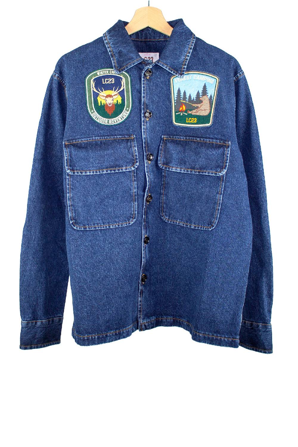 Lc23 Denim Patch Overshirt Fino Al -60%