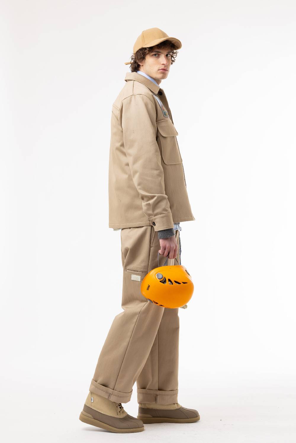 Lc23 Patch Canvas Overshirt Beige Shopping Online