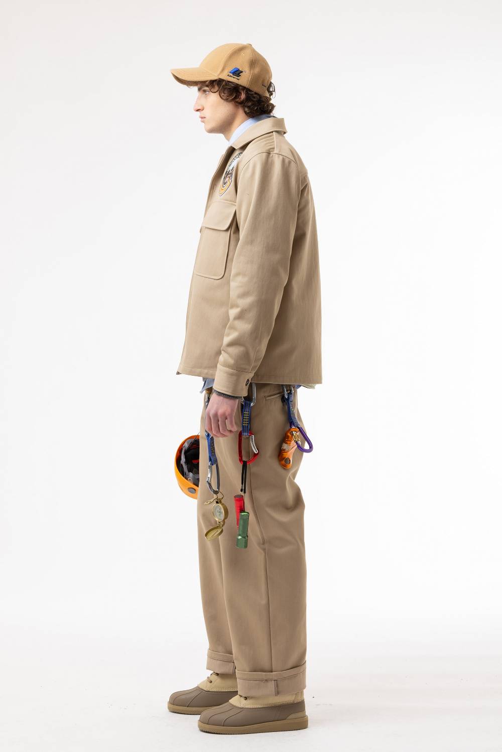 Lc23 Patch Canvas Overshirt Beige Shopping Online