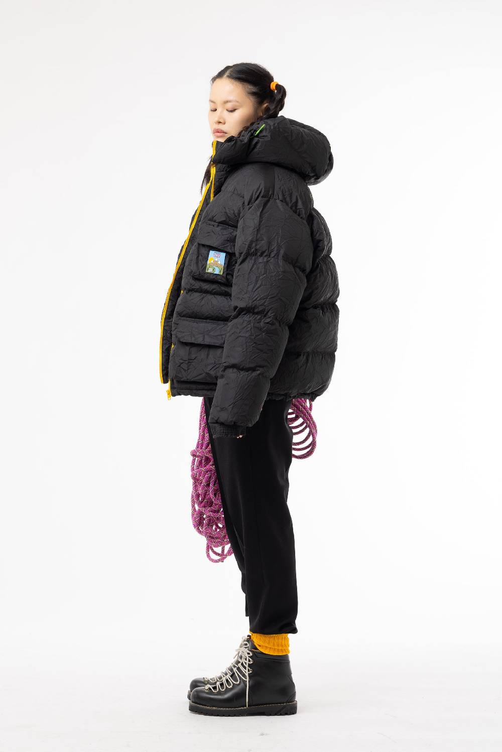 Lc23 Multipocket Down Jacket Black Convenienza