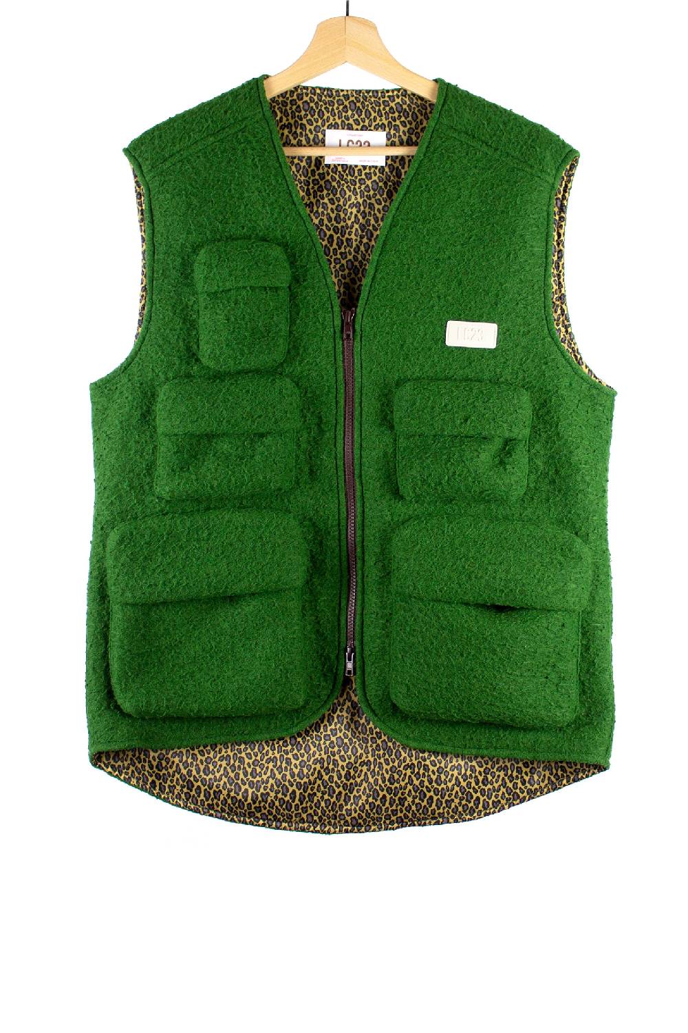 Lc23 Casentino Multipocket Vest Green In Vendita