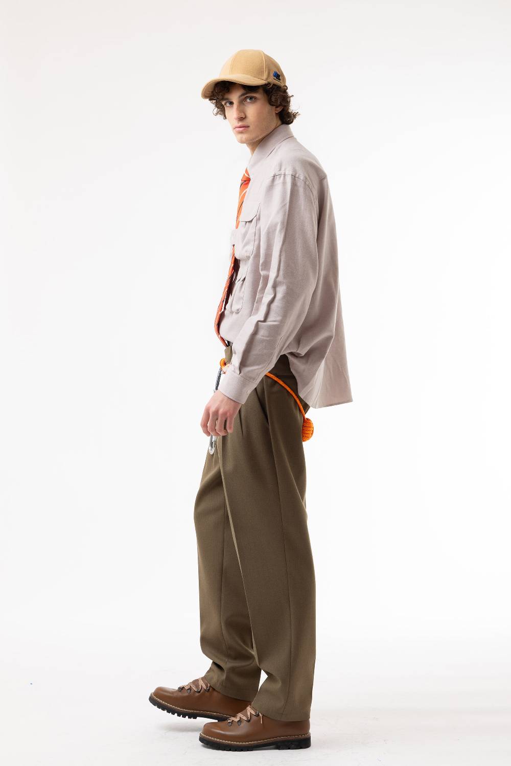Lc23 Flannel Multipocket Shirt Beige Vendita Calda