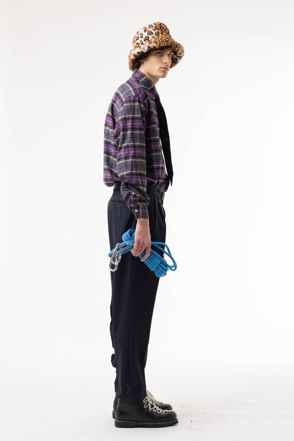 Lc23 Flannel Check Shirt Purple Vendita Economica