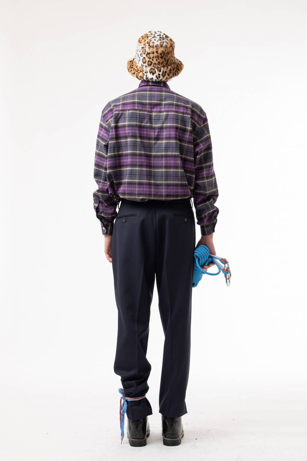 Lc23 Flannel Check Shirt Purple Vendita Economica