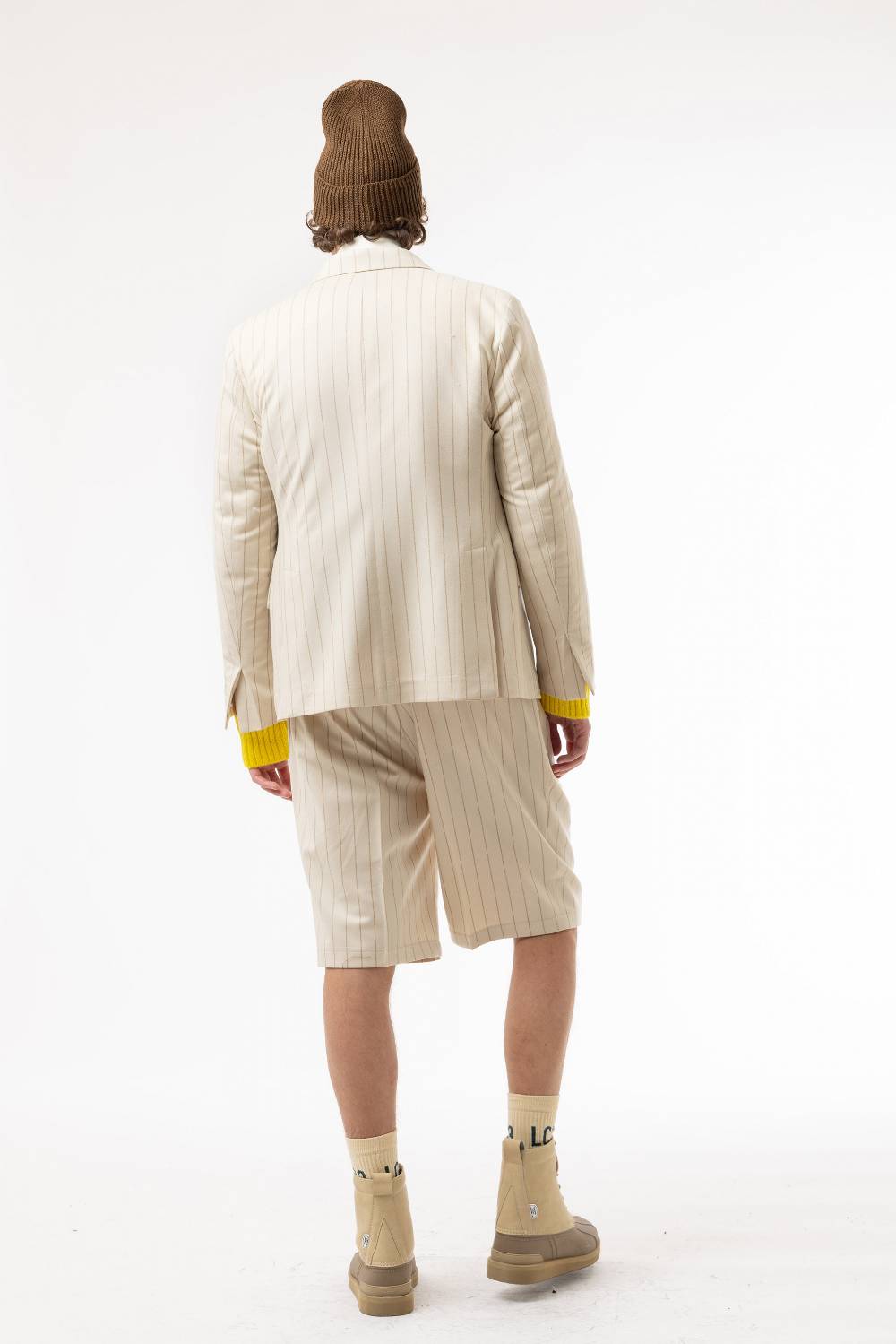 Lc23 Gessato Cream Blazer Qualità