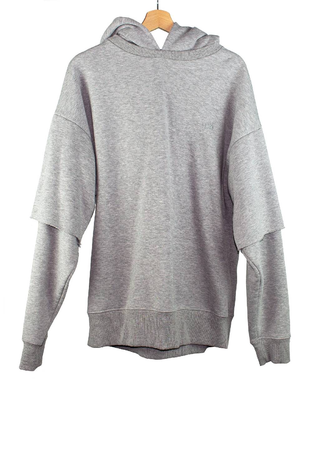 Lc23 Double Hoodie Grey Soddisfazione Garantita