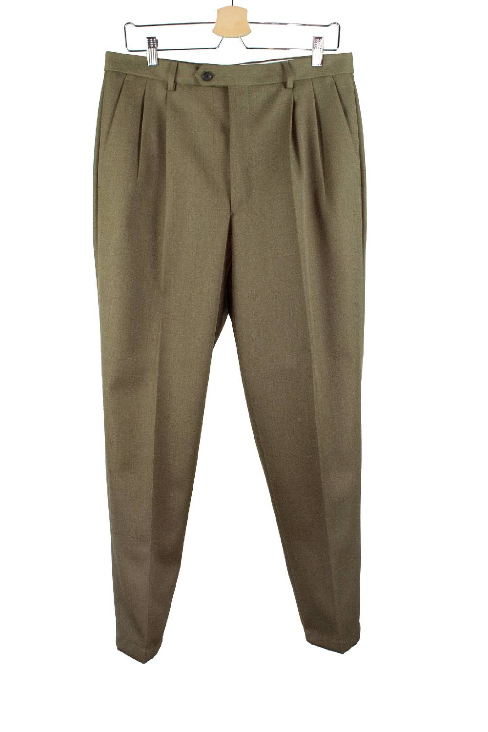 Lc23 Marzotto Wool Olive Trousers Shopping Online
