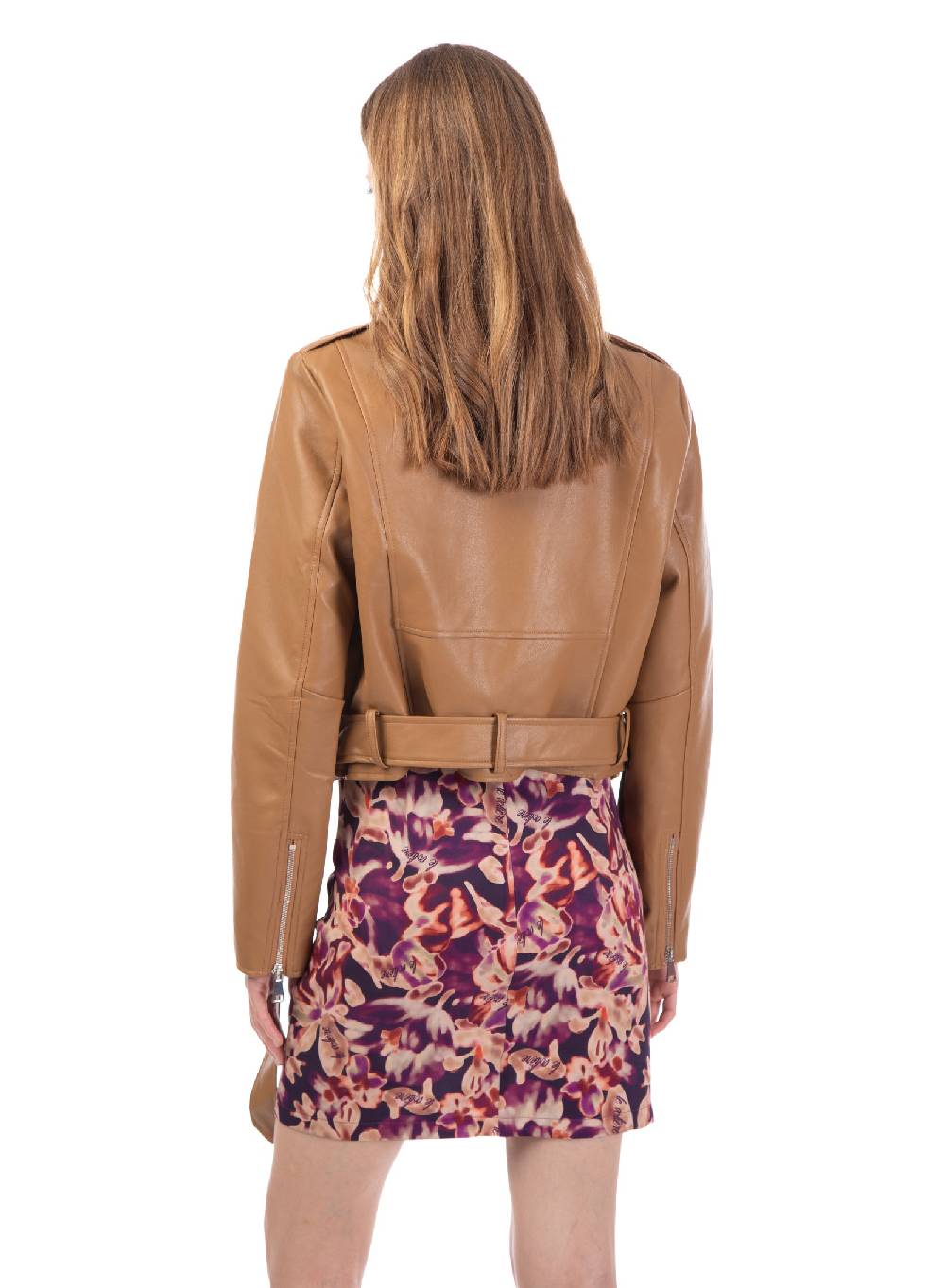 Le Volière Chiodo in ecopelle beige Italia