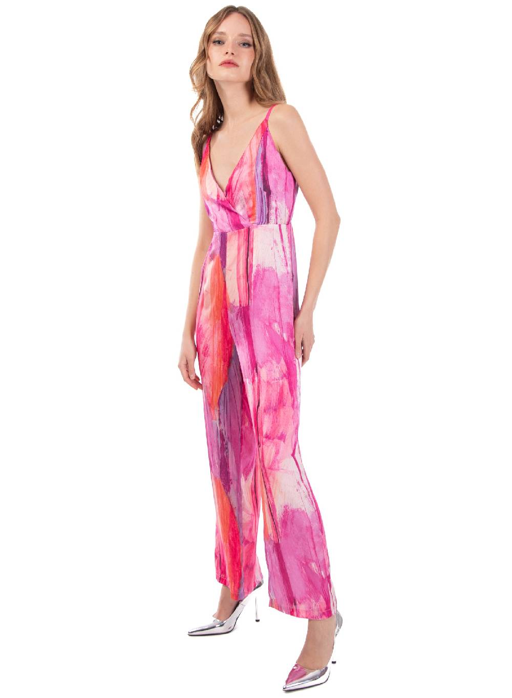 Le Volière Jumpsuit in fantasia fucsia Negozio