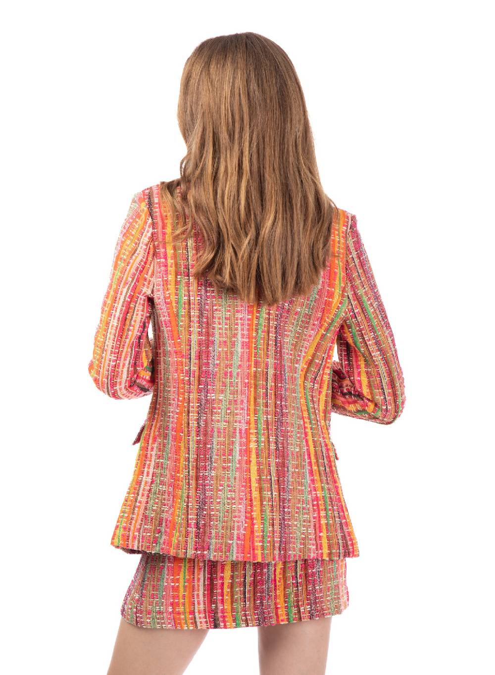 Le Volière Blazer in tweed multicolor Moda