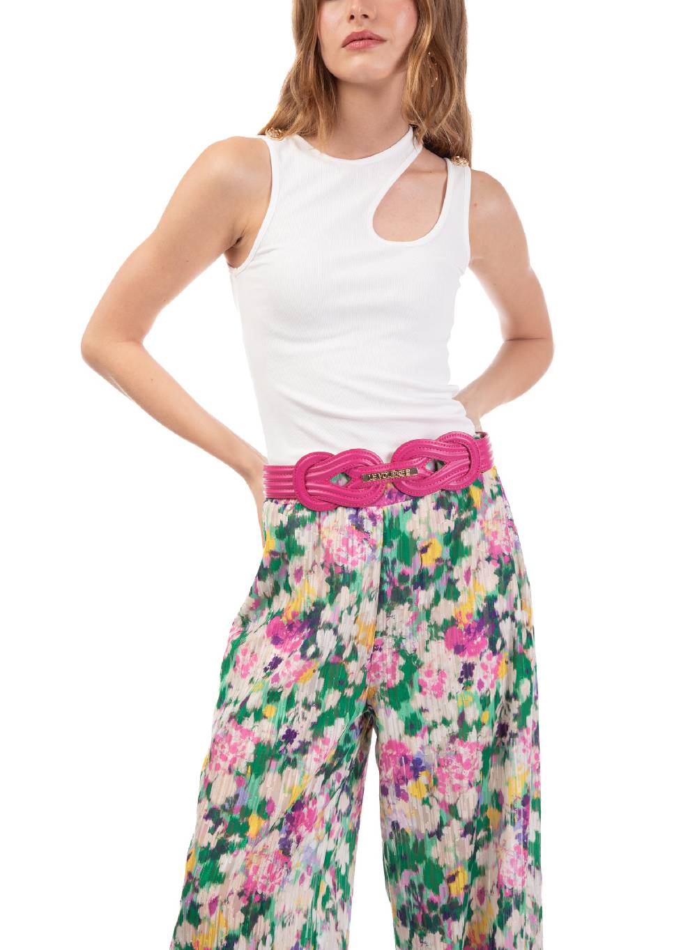 Le Volière Pantalone ampio floreale Vendita