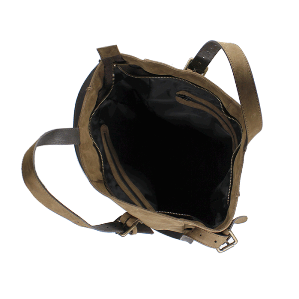 Kjøre Project Nubuck Leather Handle Bag Promozione