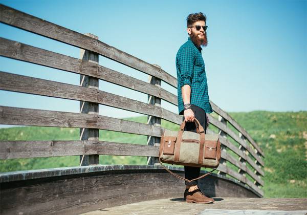 Kjøre Project Leather / Canvas Travel Bag Acquista Ora