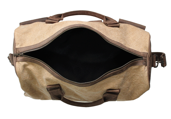 Kjøre Project Leather / Canvas Travel Bag Consegna Veloce