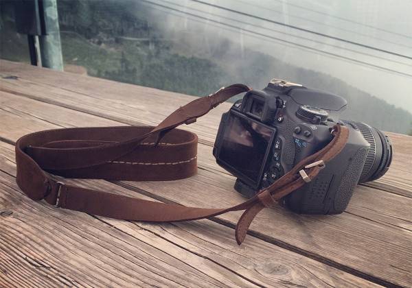 Kjøre Project Leather Camera Strap Nuova
