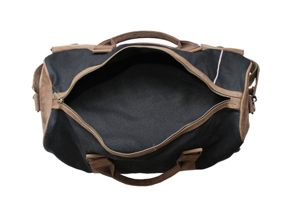Kjøre Project Leather / Denim Boucanier Travel Bag In Linea