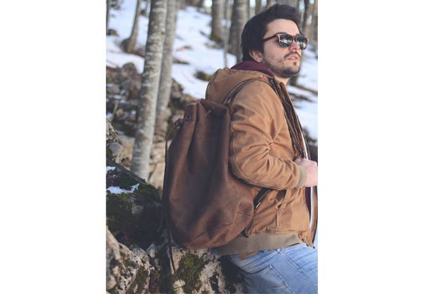 Kjøre Project Leather Slight Haversack Vendita