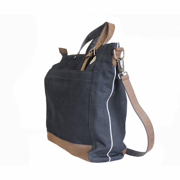 Kjøre Project Leather / Denim Boucanier Handle Bag Promozione