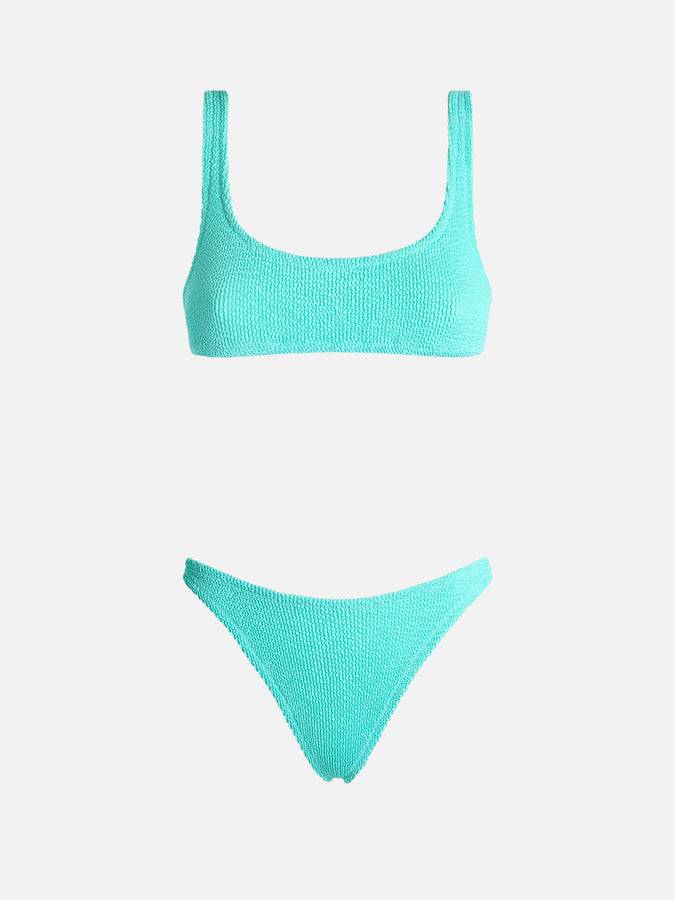 Mc2 Saint Barth Bikini classico crinkle da donna verde acqua Naima Elise Qualità
