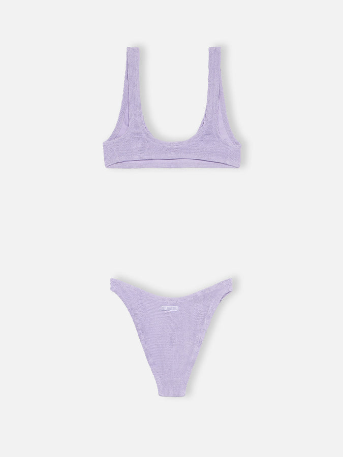 Mc2 Saint Barth Bikini bralette per donna lilla lurex micro crinkle Pamy Elise Vendita
