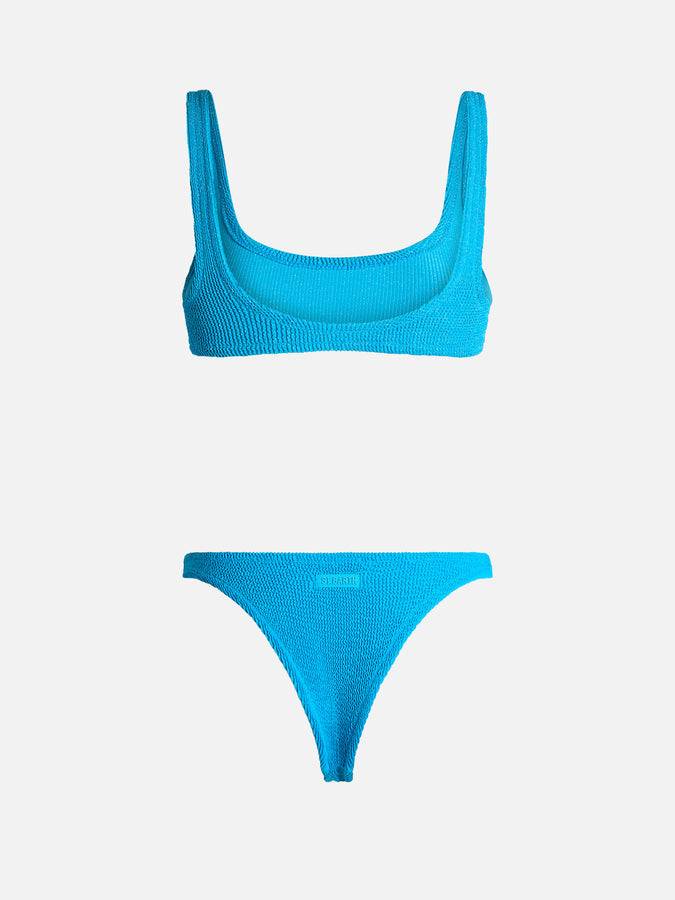 Mc2 Saint Barth Bikini da donna turchese classico crinkle Naima Naomi Promozione