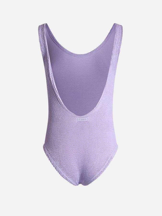 Mc2 Saint Barth Costume intero da donna lilla crinkle Lora Spedizione Gratuita