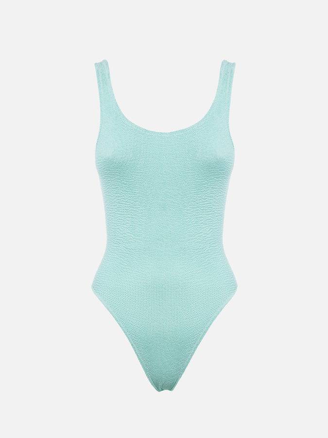 Mc2 Saint Barth Costume intero da donna Lora crinkle verde salvia Soddisfazione Garantita