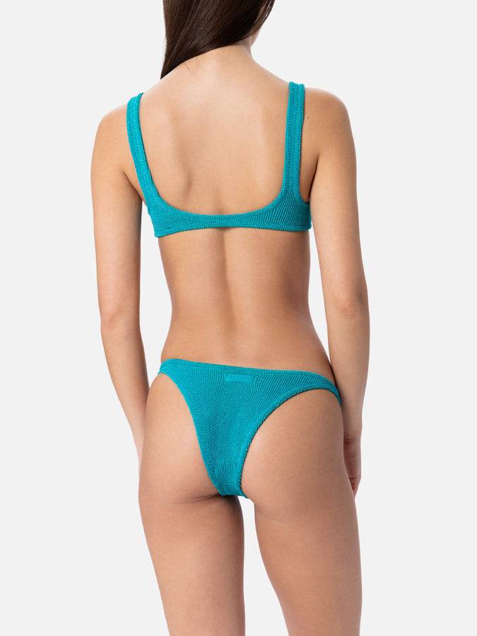 Mc2 Saint Barth Slip da bagno da donna ottanio lurex crinkle Naomi Acquista Ora