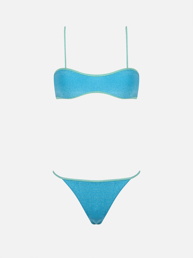 Mc2 Saint Barth Costume bikini donna scavato in lurex Laryn Jodene Economico
