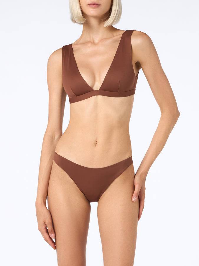 Mc2 Saint Barth Woman brown heatsealed scooped bikini Ofelia Reanna Negozio