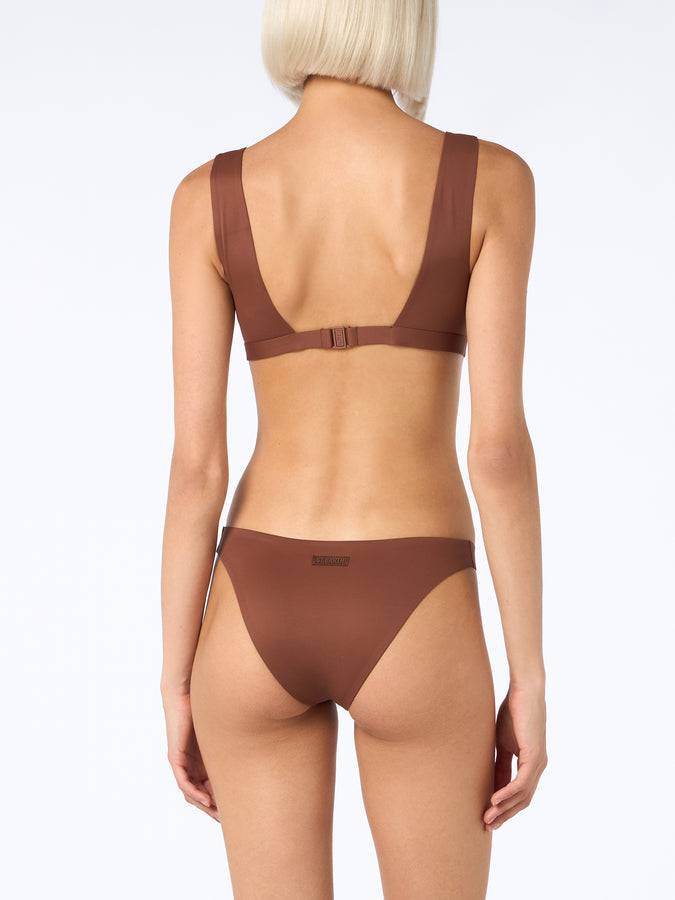Mc2 Saint Barth Woman brown heatsealed scooped bikini Ofelia Reanna Negozio