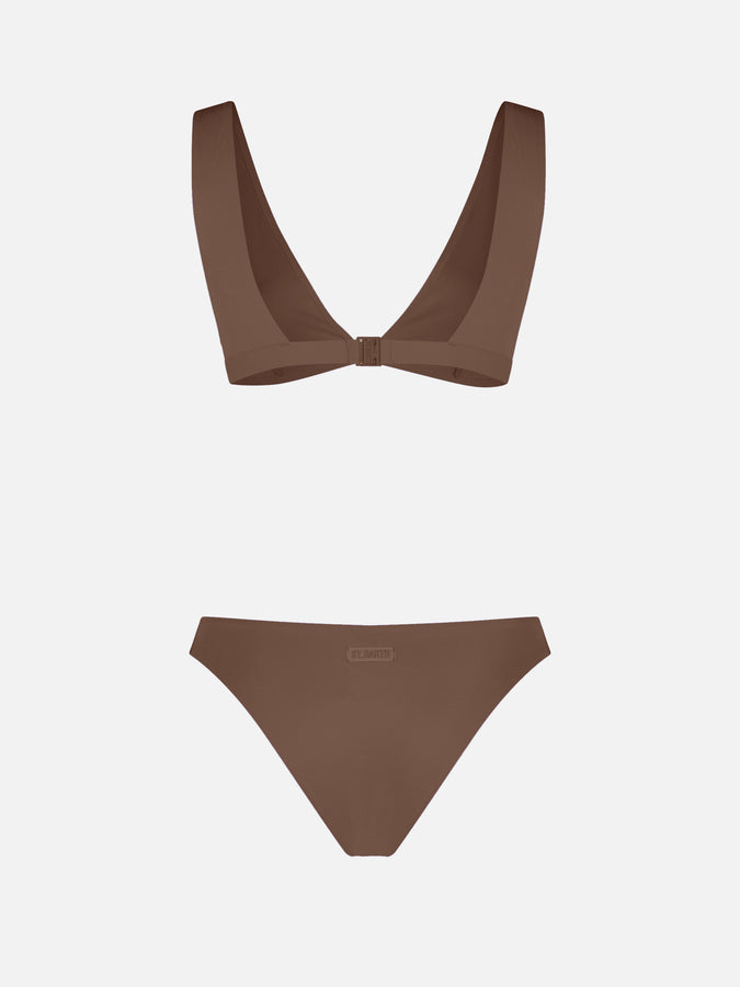 Mc2 Saint Barth Woman brown heatsealed scooped bikini Ofelia Reanna Negozio