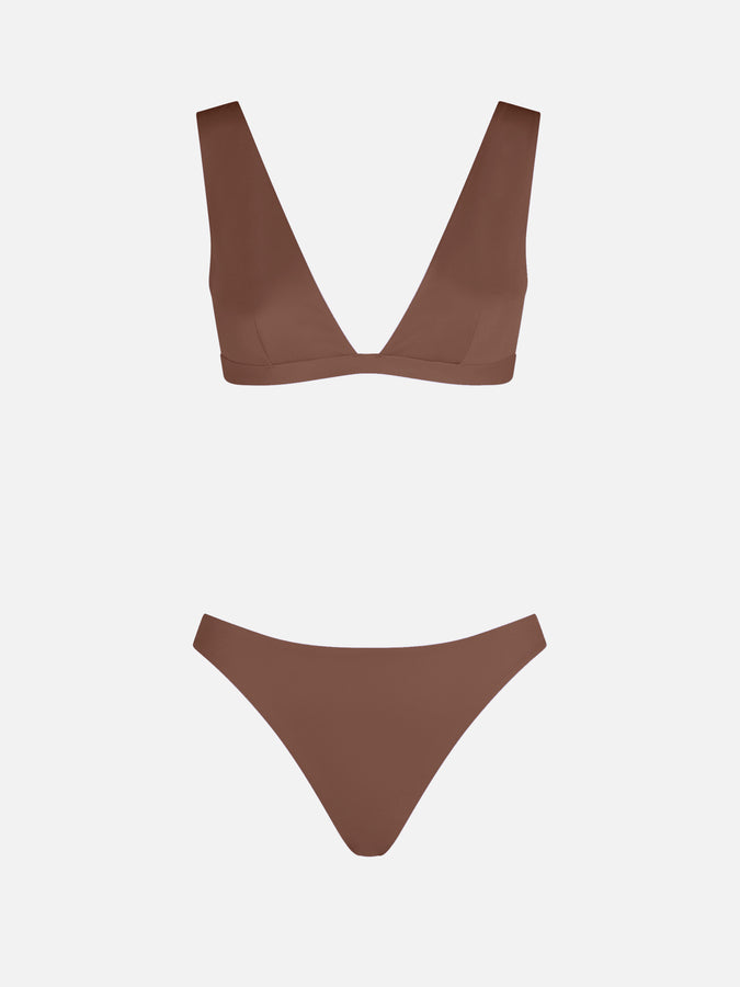 Mc2 Saint Barth Woman brown heatsealed scooped bikini Ofelia Reanna Negozio