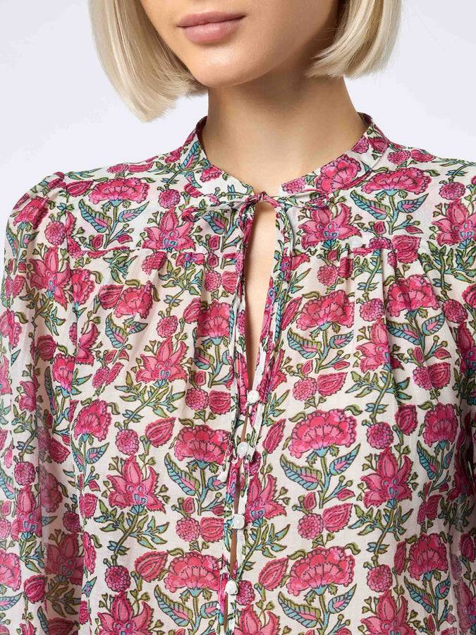 Mc2 Saint Barth Blusa da donna in voile di seta Harper Nuovo