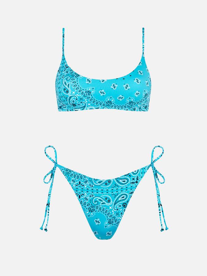 Mc2 Saint Barth Bikini da donna a bralette con stampa bandana Online