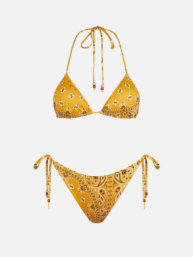 Mc2 Saint Barth Bikini da donna a triangolo con stampa bandana In Vendita