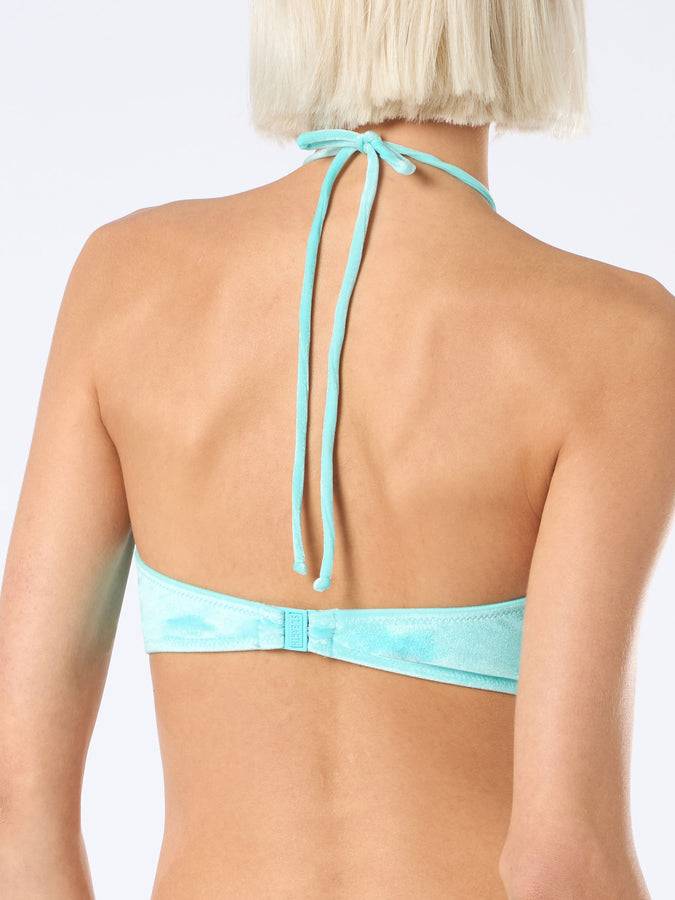 Mc2 Saint Barth Bikini da donna a fascia in ciniglia verde acqua Italia