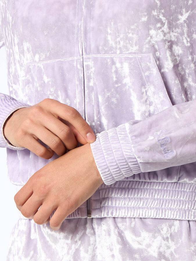 Mc2 Saint Barth Woman lilac chenille zipped hoodie Jasmine Spedizione Gratuita