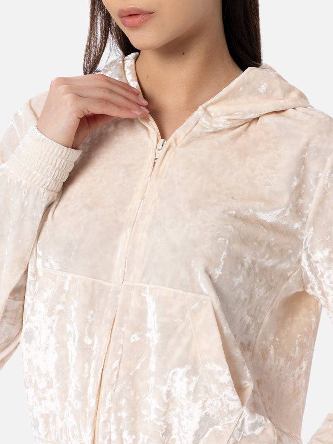 Mc2 Saint Barth Felpa con zip da donna in ciniglia Jasmine Soddisfazione Garantita