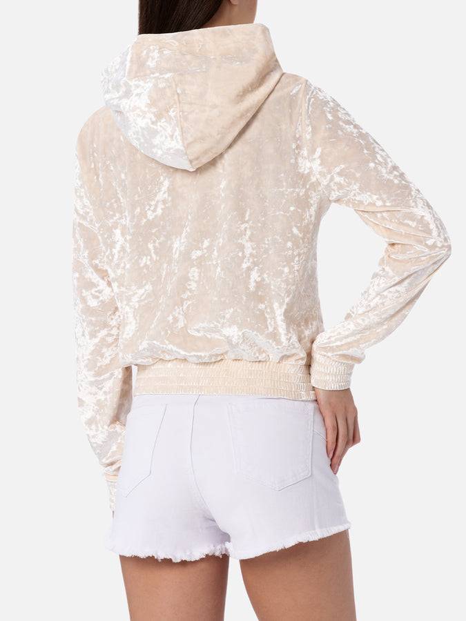 Mc2 Saint Barth Felpa con zip da donna in ciniglia Jasmine Soddisfazione Garantita