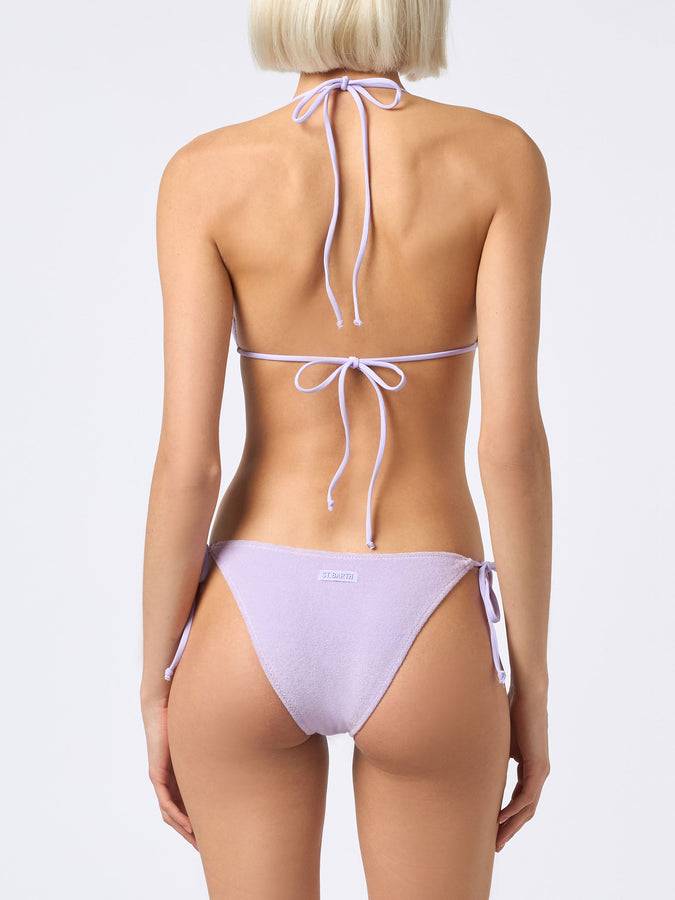 Mc2 Saint Barth Bikini da donna a triangolo in spugna lilla Leah Virgo Shopping Online