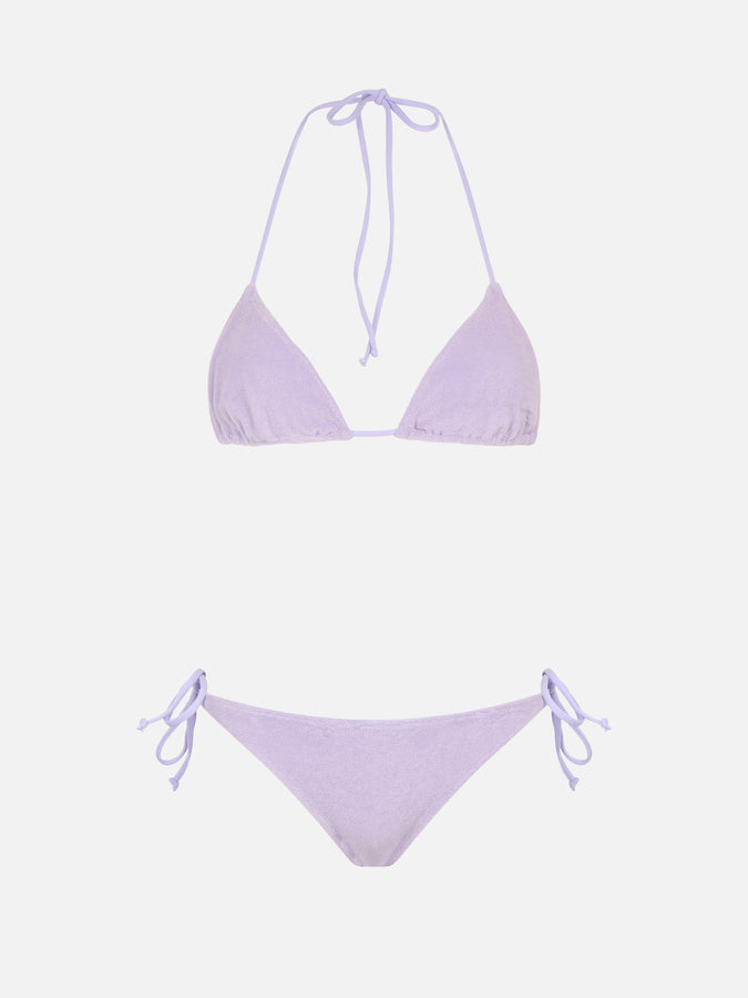 Mc2 Saint Barth Bikini da donna a triangolo in spugna lilla Leah Virgo Shopping Online