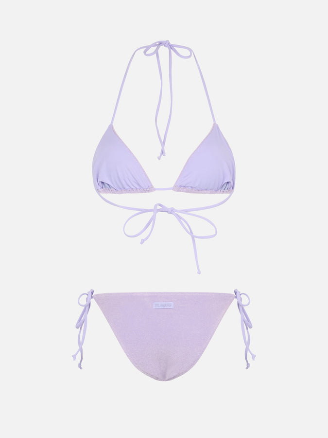 Mc2 Saint Barth Bikini da donna a triangolo in spugna lilla Leah Virgo Shopping Online