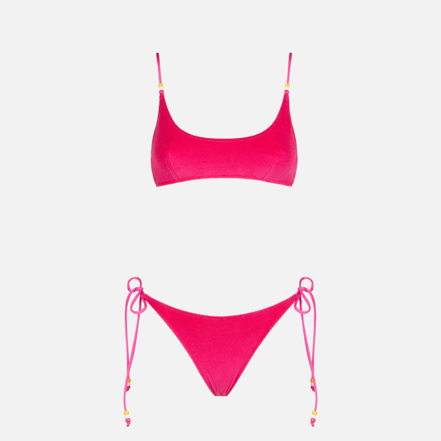 Mc2 Saint Barth Bikini da donna a bralette in spugna fucsia Prezzo Ridotto
