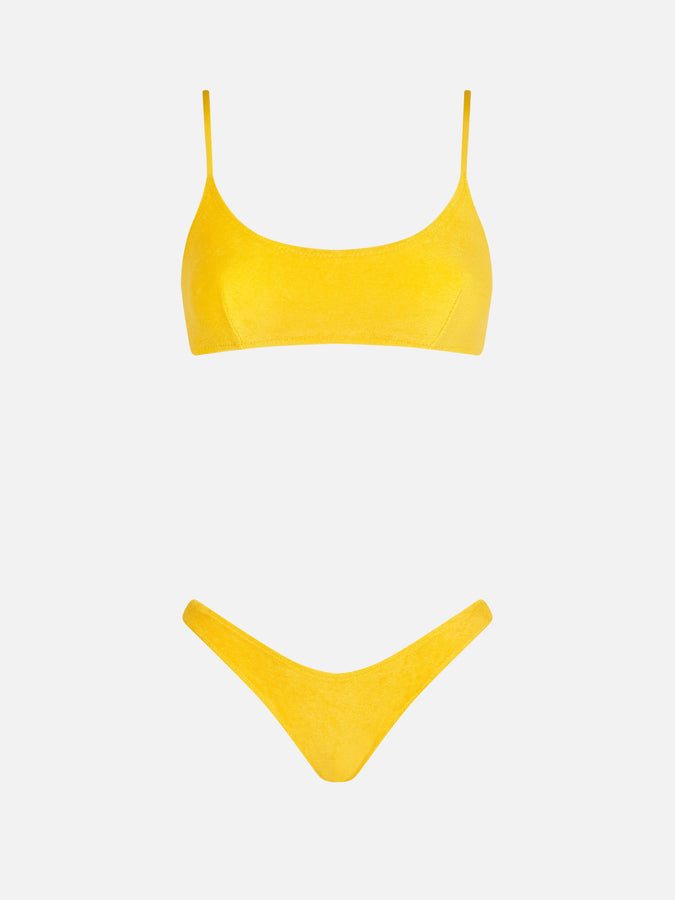 Mc2 Saint Barth Bikini da donna a bralette in spugna gialla Economico
