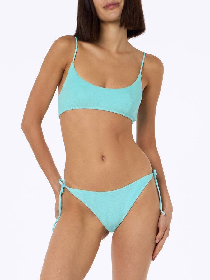 Mc2 Saint Barth Bikini donna a bralette verde in spugna Judy Virgo Hotsell