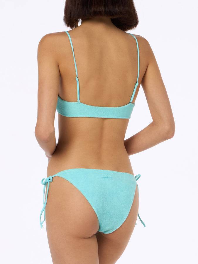 Mc2 Saint Barth Bikini donna a bralette verde in spugna Judy Virgo Hotsell