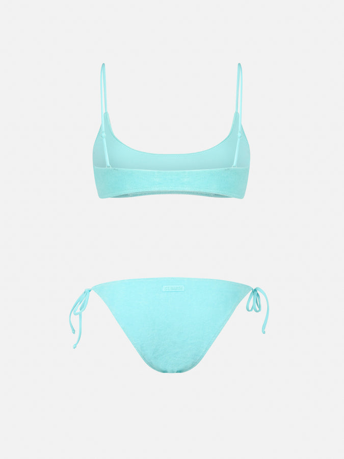 Mc2 Saint Barth Bikini donna a bralette verde in spugna Judy Virgo Hotsell