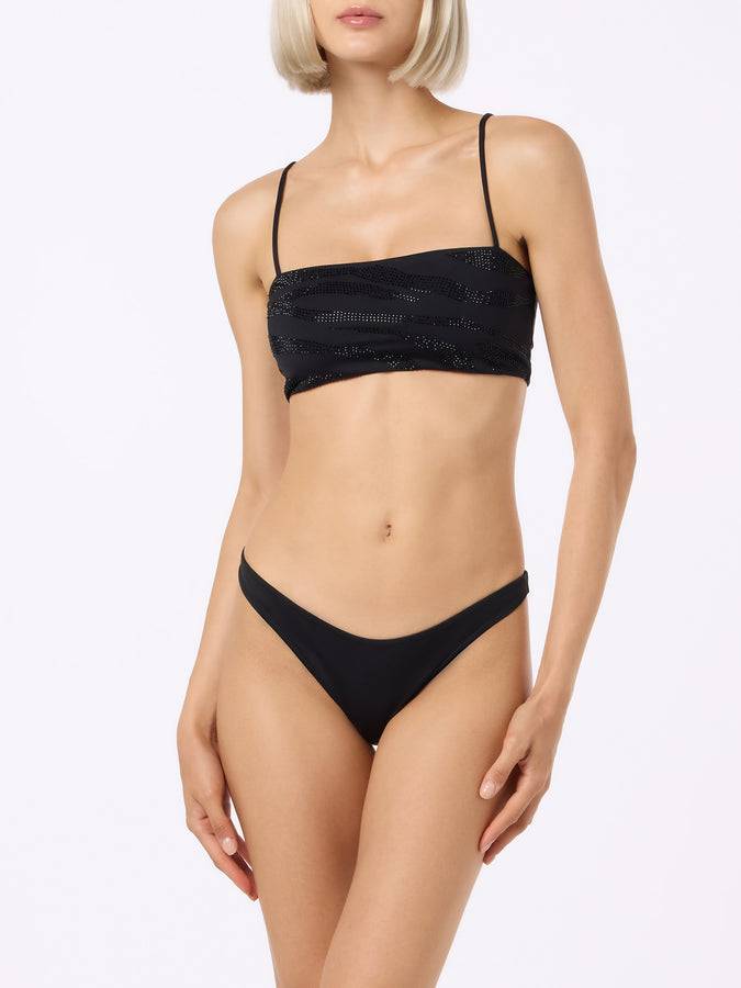 Mc2 Saint Barth Bikini donna a fascia zebrato Athena Naomi con strass Vendita Economica