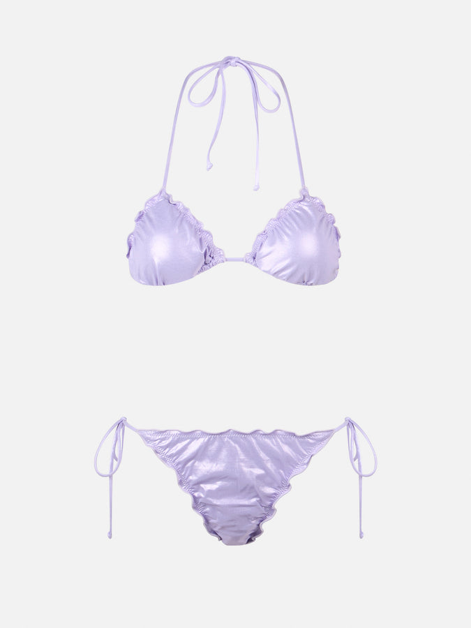 Mc2 Saint Barth Woman lamina lilac classic triangle bikini Sagittarius Miami Italia